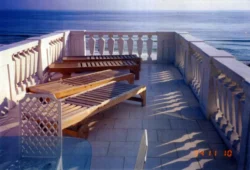 Stone Terrasse on the beach over looking the Emerald Coast is actually all concrete