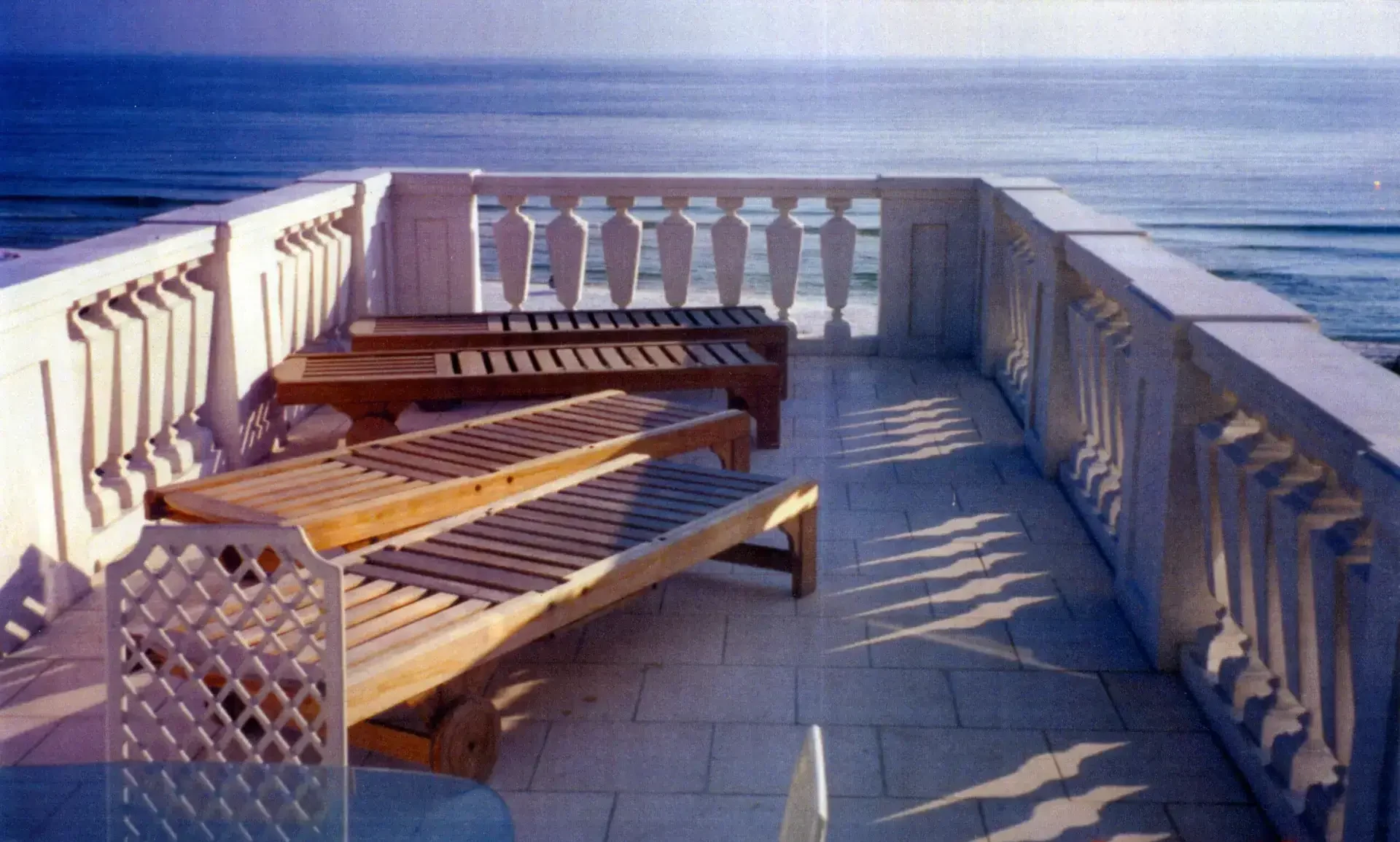 Stone Terrasse on the beach over looking the Emerald Coast is actually all concrete